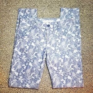 ⭐️RINASCIMENTO SUMMER FLORAL BLUE LIGHT WASH DENIM CHAMBRAY STRAIGHT LEG SMALL